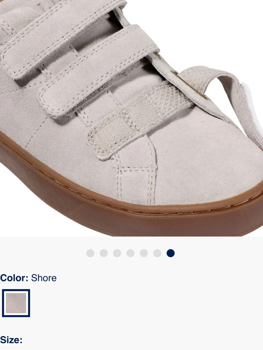 L.L. Bean Eco Bay Suede Triple Hook & Loop Sneakers Gum Sole Lt Gray Sz 10
